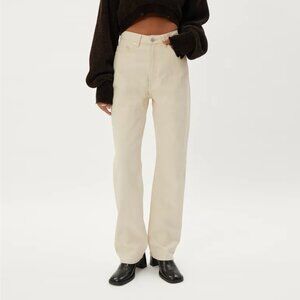 NWT Weekday Rowe Women's Ecru / Cream Jeans 25 x 30 / 25" x 30"